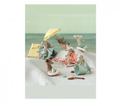 Accappatoio Mouse Mum & Dad Maileg Coral