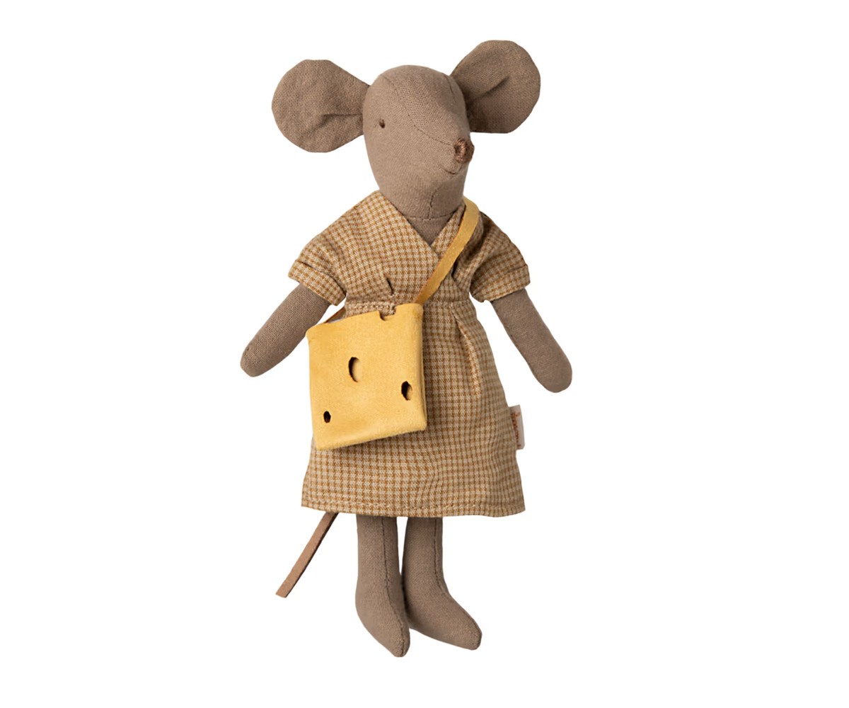 Vestido y Bolsa Mamá Ratón Amarillo