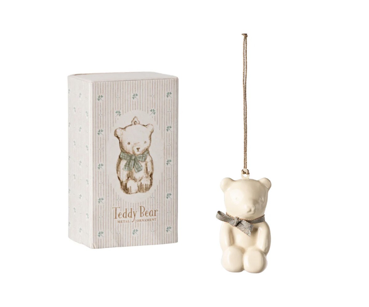 Decorazione Natalizia Maileg Teddy Bear Off White/Blue