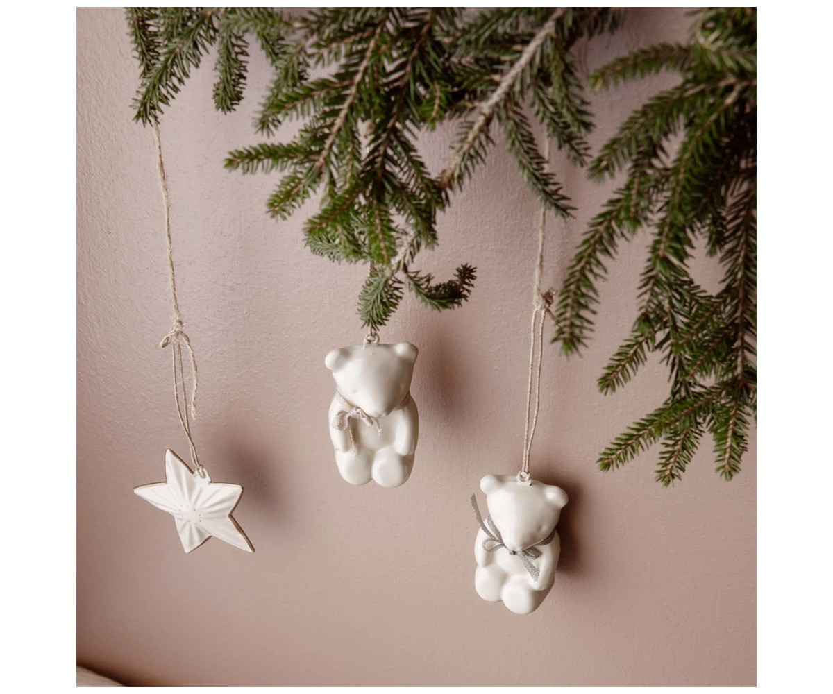 Decorazione Natalizia Maileg Teddy Bear Off White/Blue