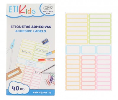 40 Autocollants pour Objets Animaux « Écrit ton texte »