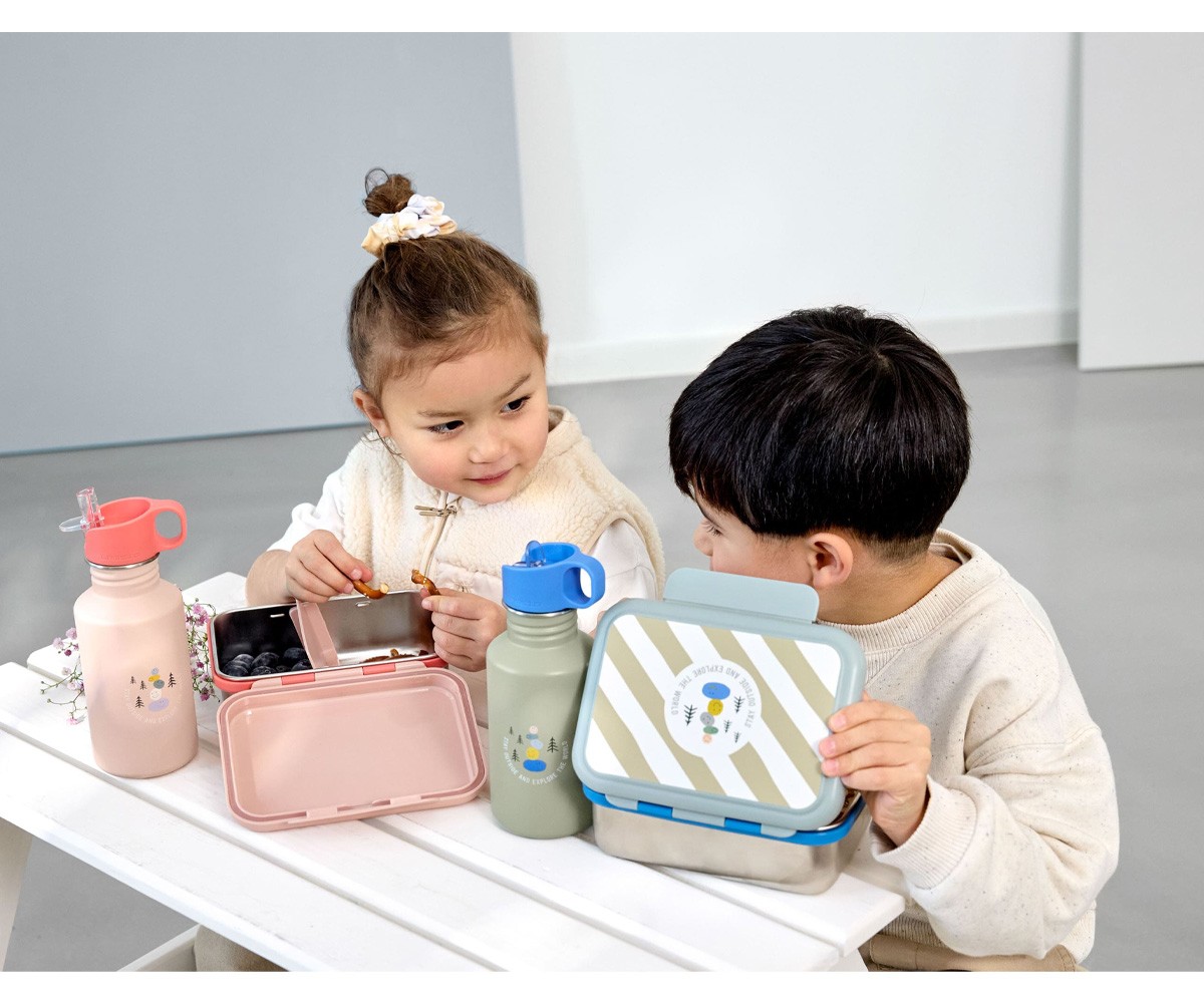 Lancheira de aço verde/azul Sunny Explorer