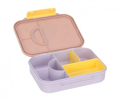 Caja de Almuerzo Compartimentos Bento Pattern Party Rose/Lilac