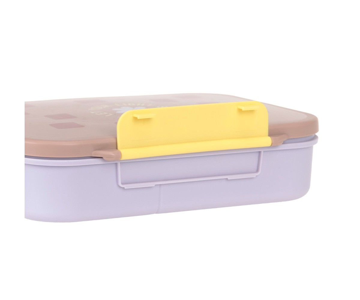 Lancheira Compartimentos Bento Pattern Party Rose/Lilac