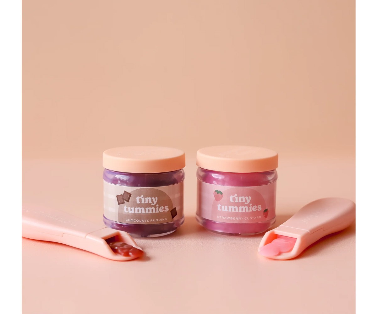 Set Pot et Cuillère Tiny Tummies Strawberry Custard