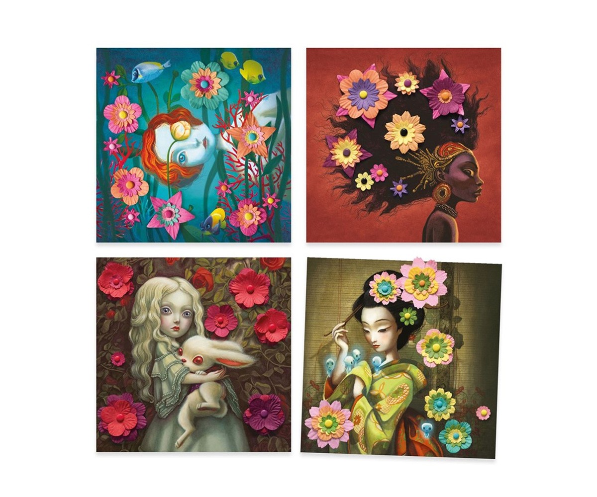 Papel criativo 3D Rock\'n Roses