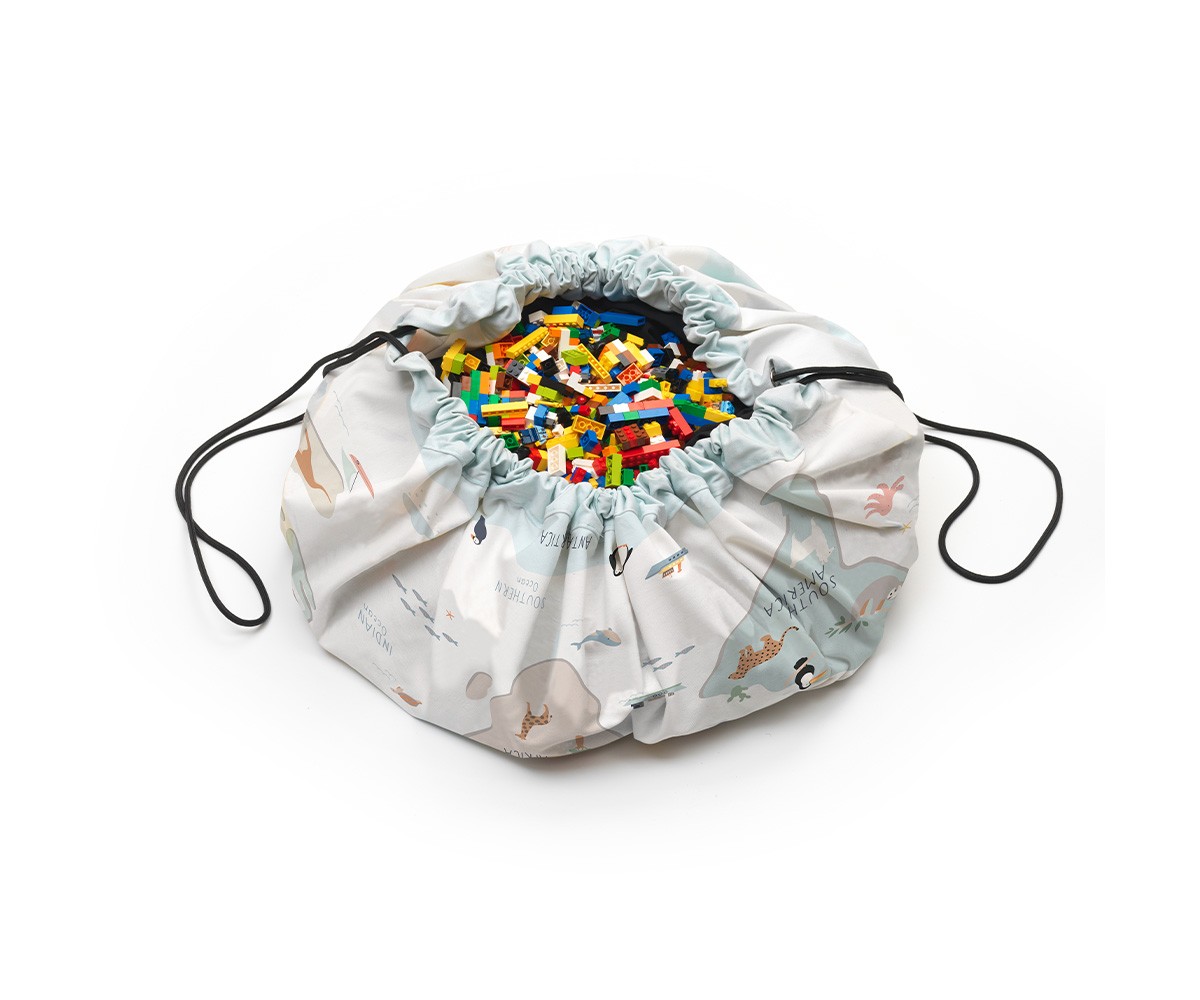 Saco reversível colorida Play & Go Noomad Worldmap