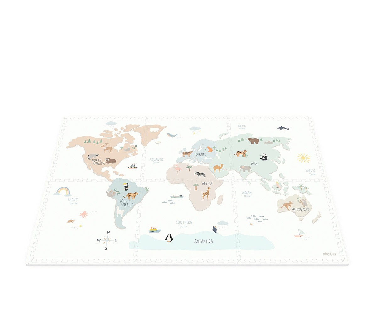 Tapis de Jeu Tiloo Puzzle Worldmap