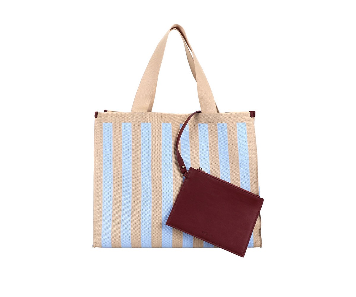 Borsa Shopper Knitted Marzipan + Sky