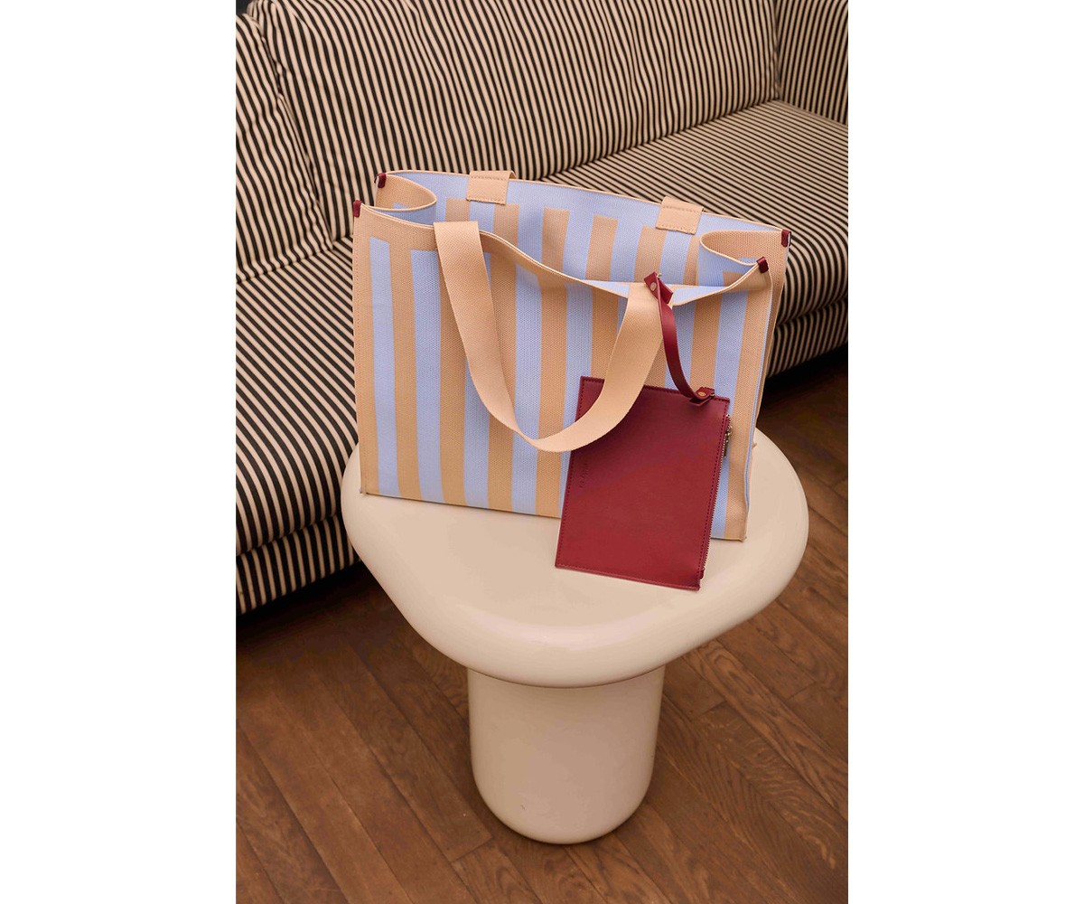 Borsa Shopper Knitted Marzipan + Sky