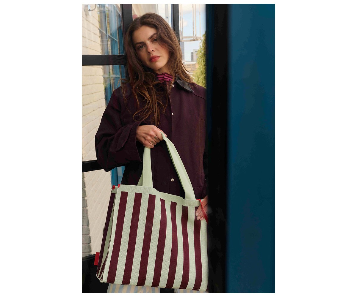 Borsa Shopper Knitted Mist + Fig