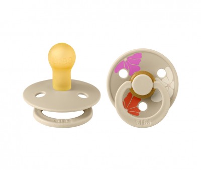 2 Sucettes BIBS Studio Colour Round Morning Bloom Vanilla Mix