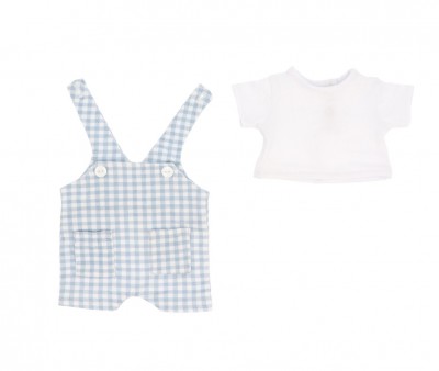 Muñeco Mateo con Peto Vichy Azul