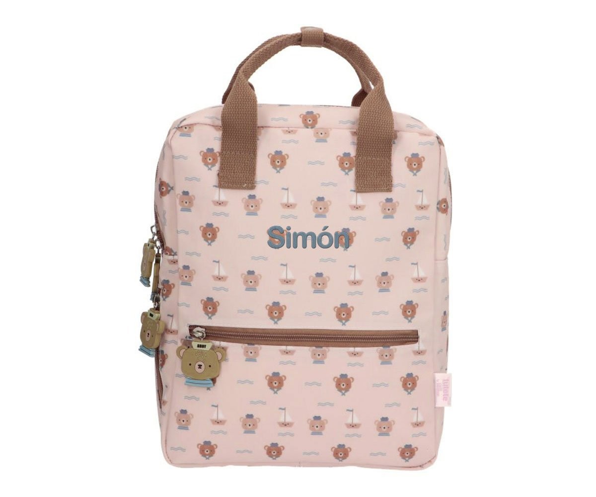 School Backpack By Eef Lillemor Simon Bear + 1 Simon Bear Silicone Keychain