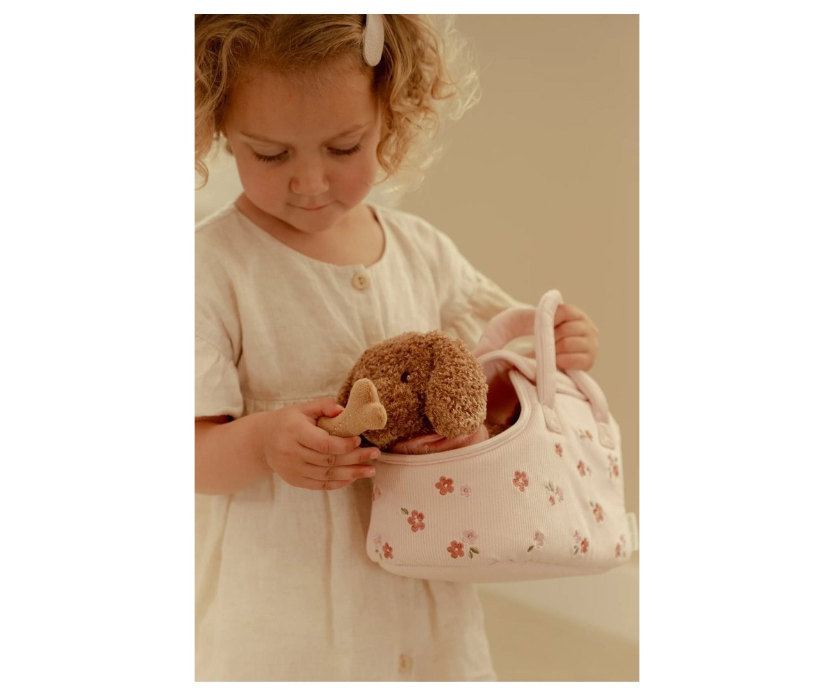 Perrito de Peluche Jackie con Bolsa de Transporte