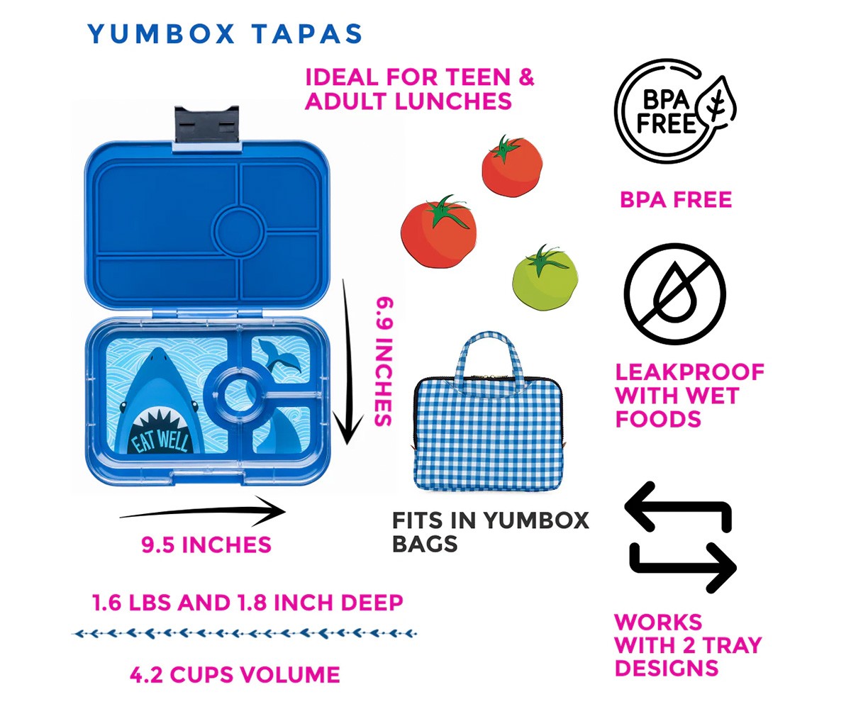 Yumbox Tapas Monte Carlo Blue Shark 4 Spazi