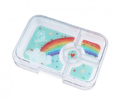 Caja Almuerzo Tapas Capri Pink Rainbow 4 Compartimentos