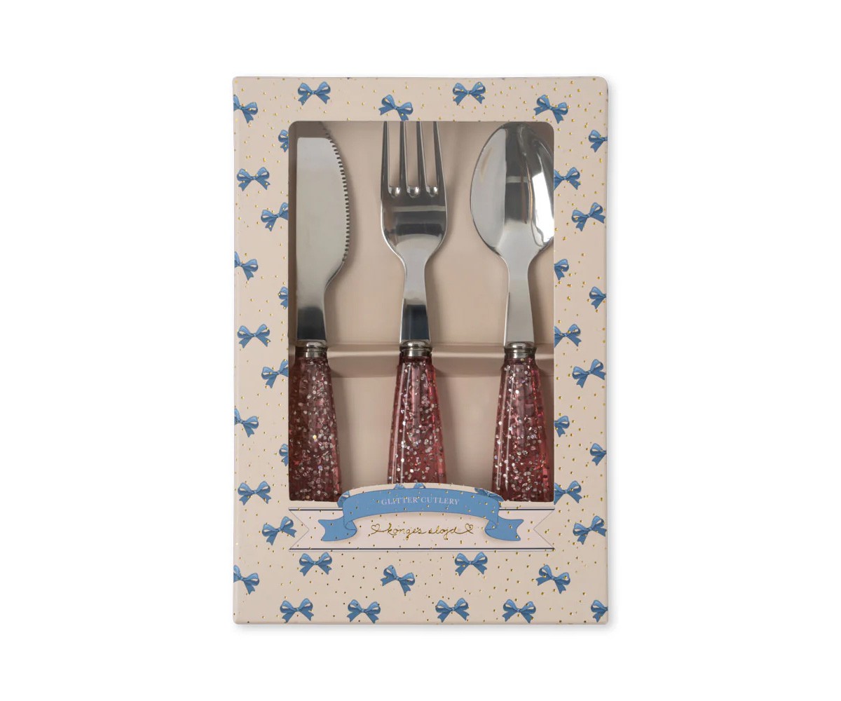 Pack talheres Sparkling Blush Glitter