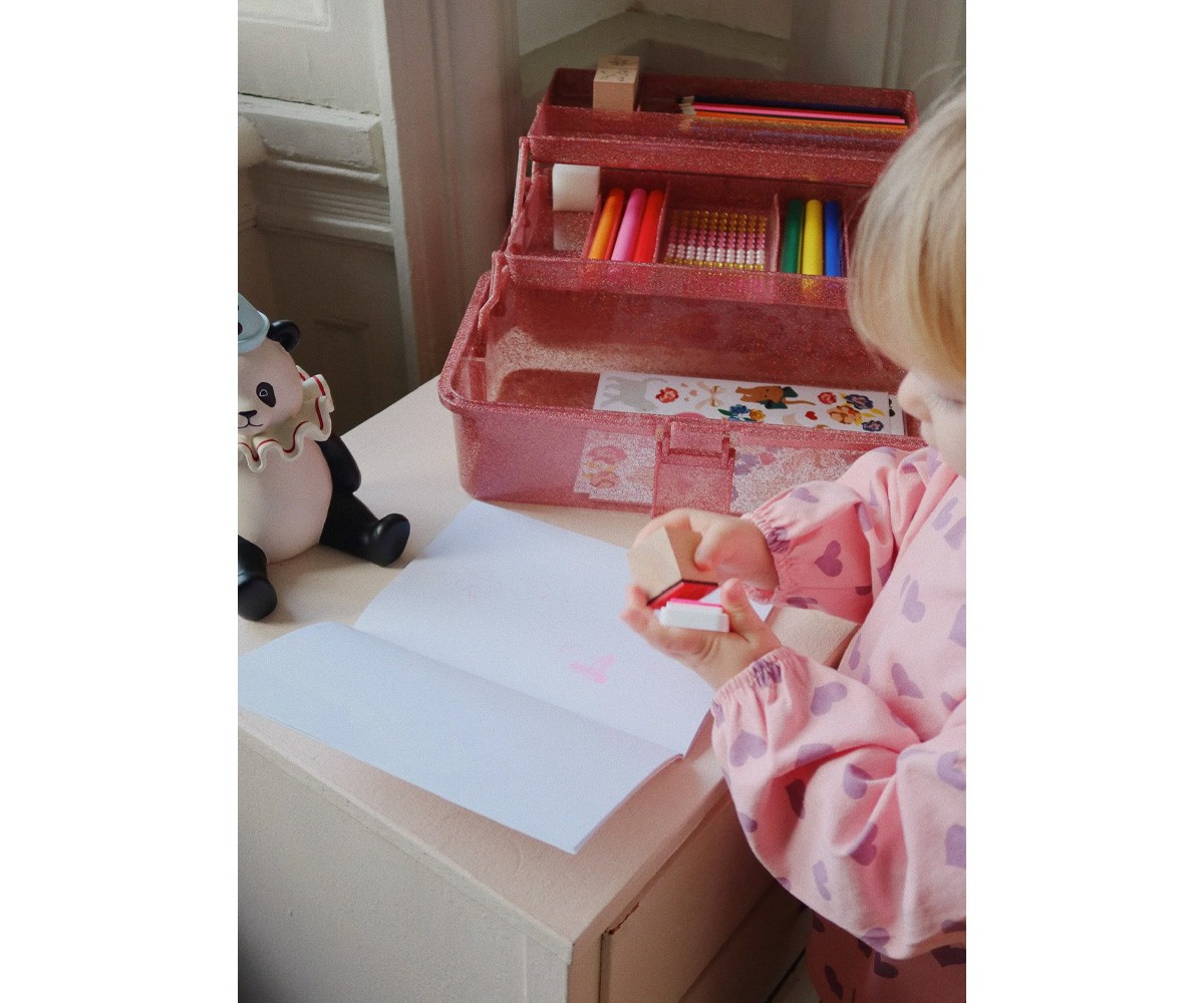 Estojo Creative Art Caddy Glitter Rose