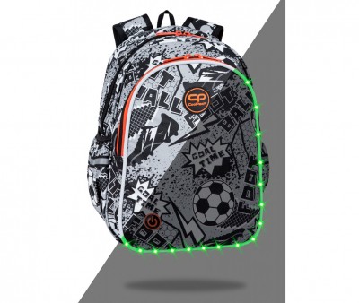 Mochila Escolar Jimmy Led Grey Ball