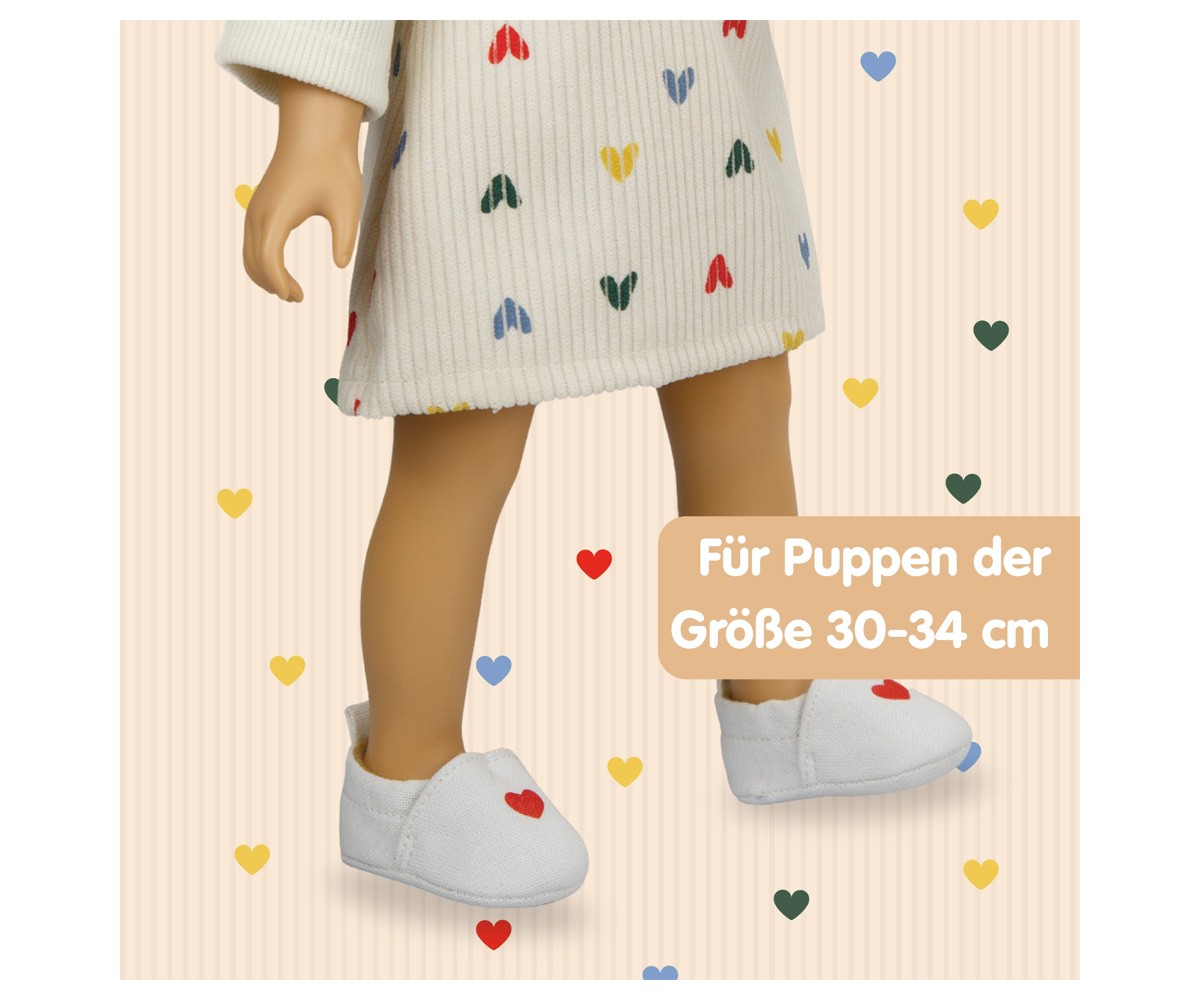 Zapatillas para Muñecos con Corazón