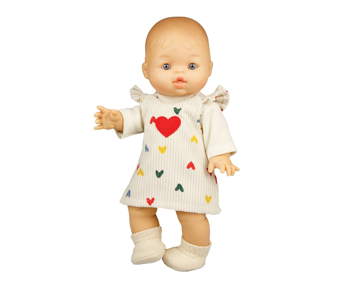 Vestido de Pana Herz Konfetti con Camiseta para Muñecos