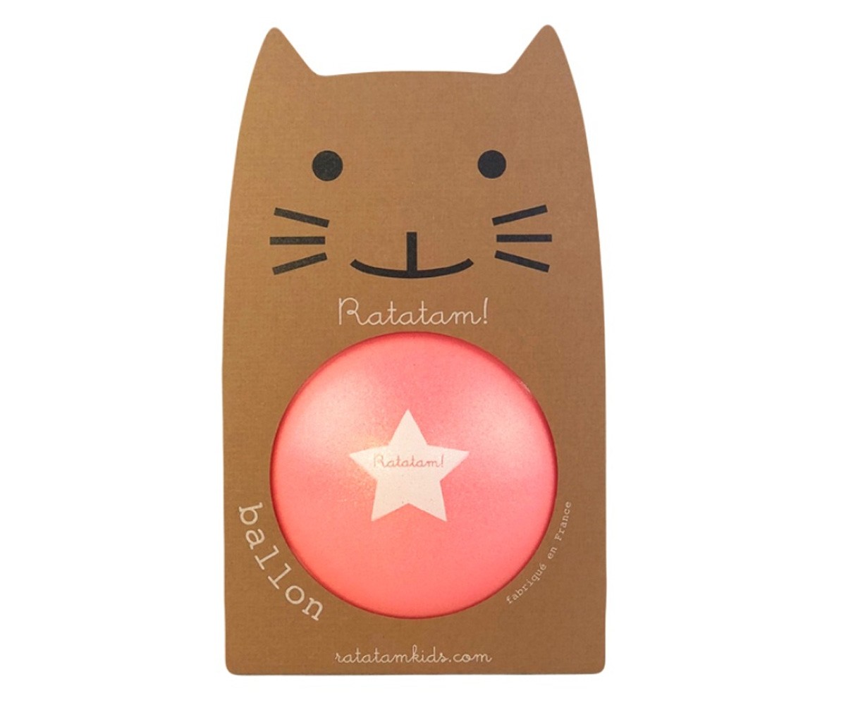 Pelota Glitter Rosa Neón 15 cm