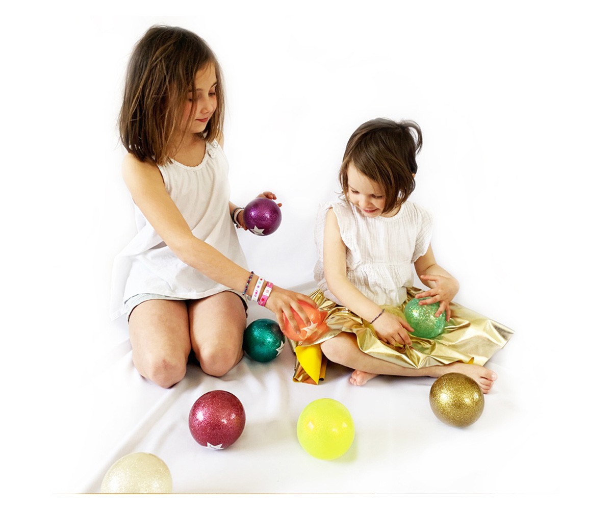 Palla Glitter Rosa Neon 10cm