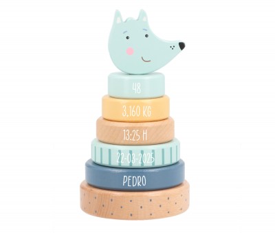 Personalized Wolf Stacking Tower