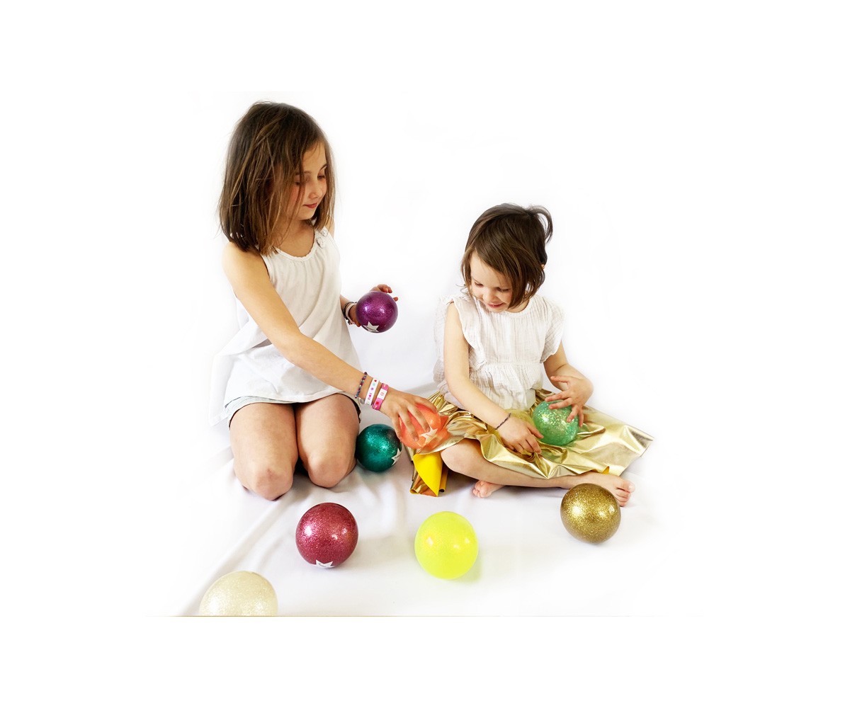 Palla Glitter Verde 10cm