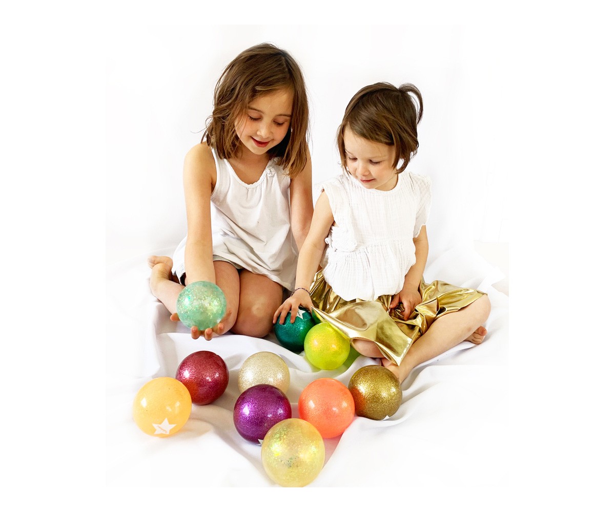 Palla Glitter Verde 10cm