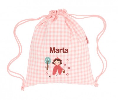 Mochila Saco Vichy Little Red Personalizable