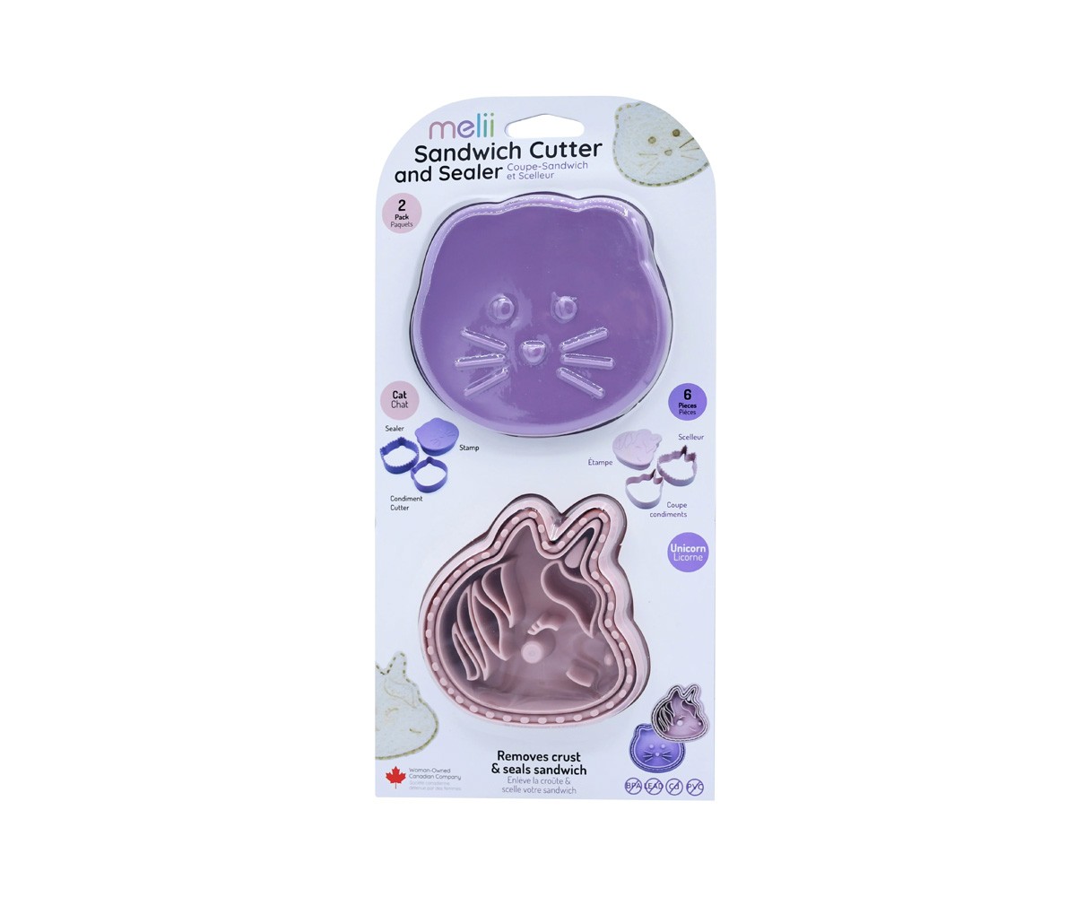 2 Emporte-Pièces Sandwich Licorne + Chat