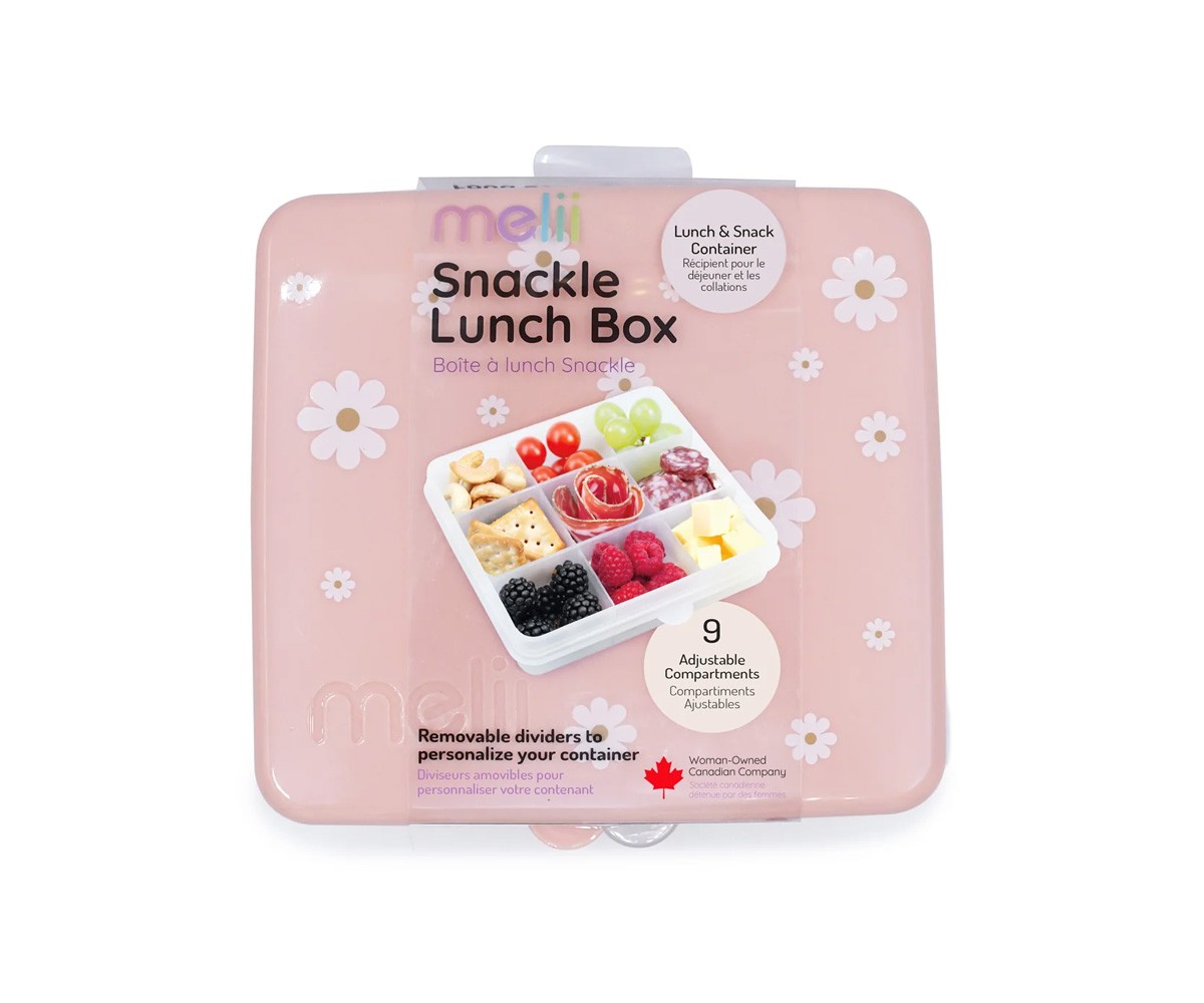Caja Snackle 9 Compartimentos Peach Daisy Print