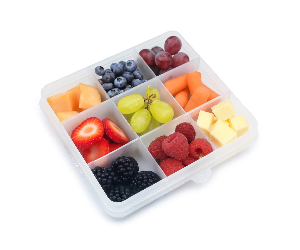 Caja Snackle 9 Compartimentos Peach Daisy Print