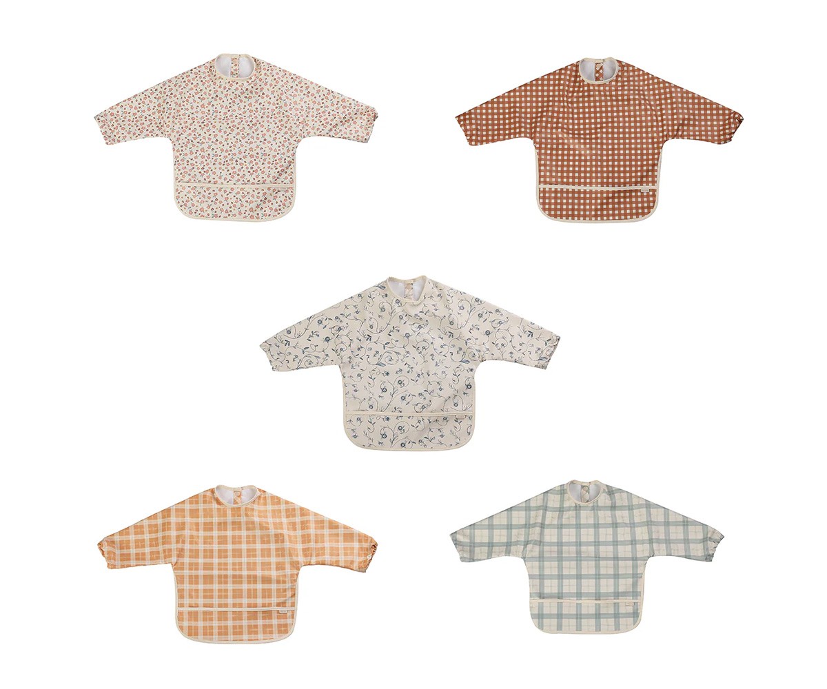 Bavoir à Manches Longues Sienna Gingham