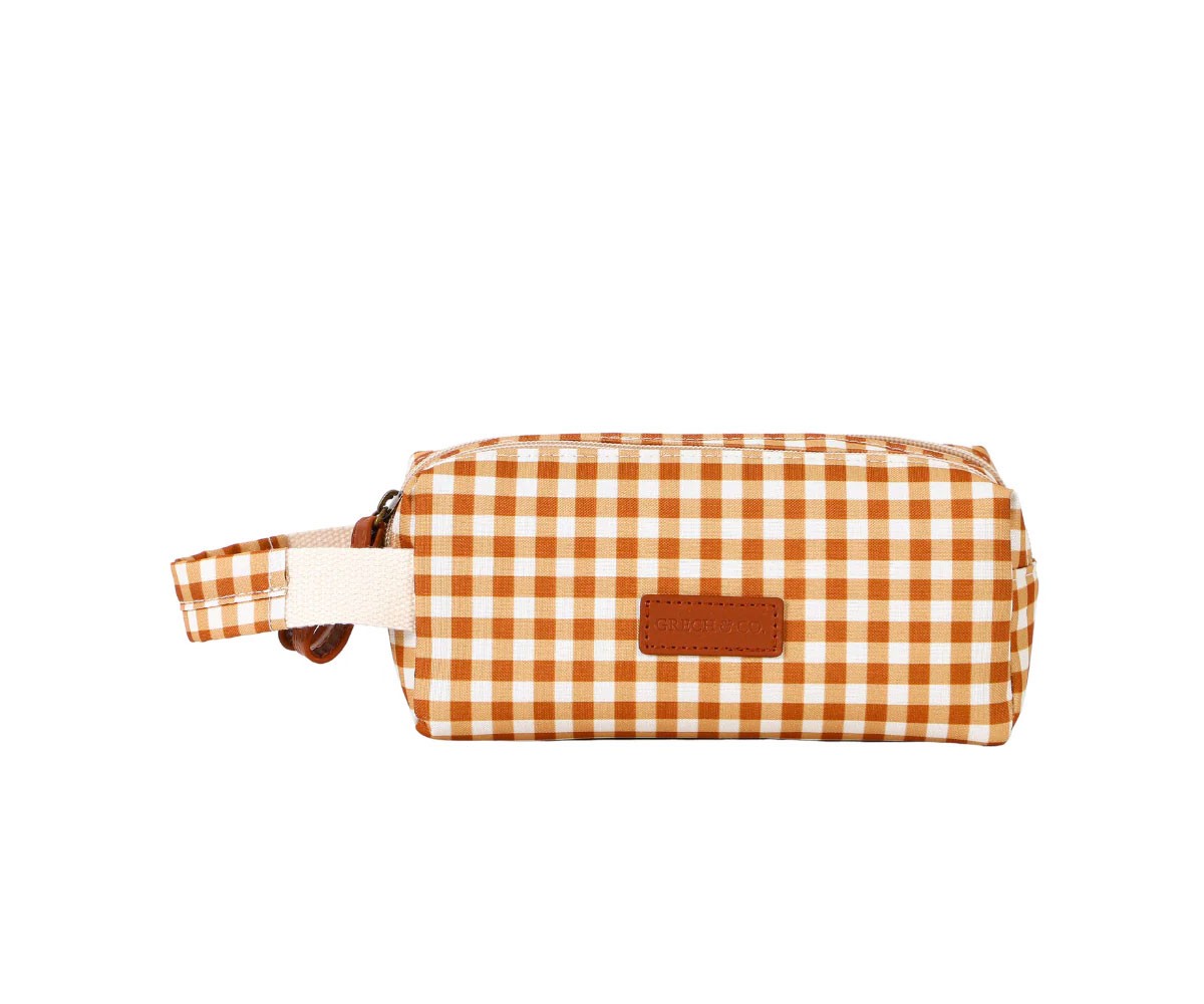 Estuche Escolar con Dos Compartimentos Personalizable Sienna Gingham