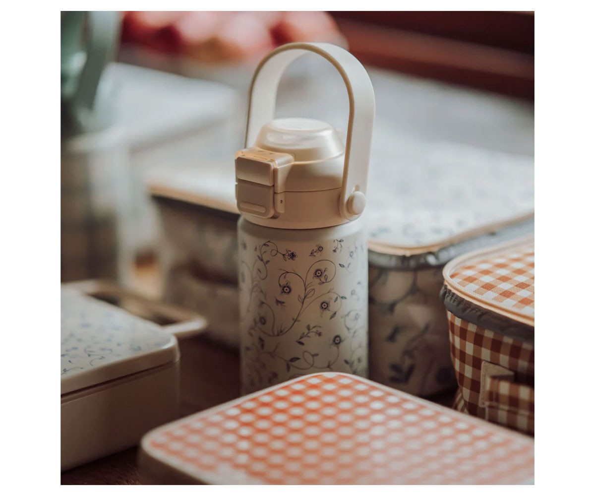 Gourde Isotherme en Acier Sip + Chug Scandi Floral 350 ml