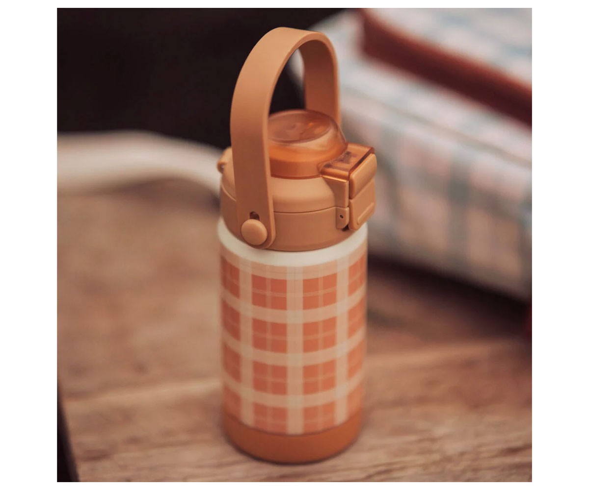Gourde Isotherme en Acier Sip + Chug Buckwheat Plaid 350 ml