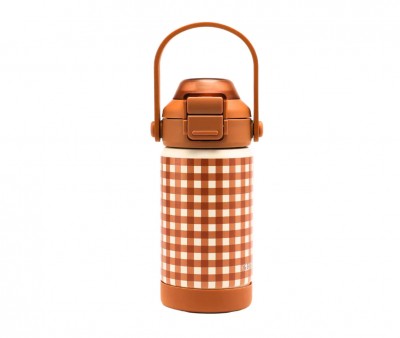 Botella Térmica Acero Sip + Chug Sienna Gingham 350ml