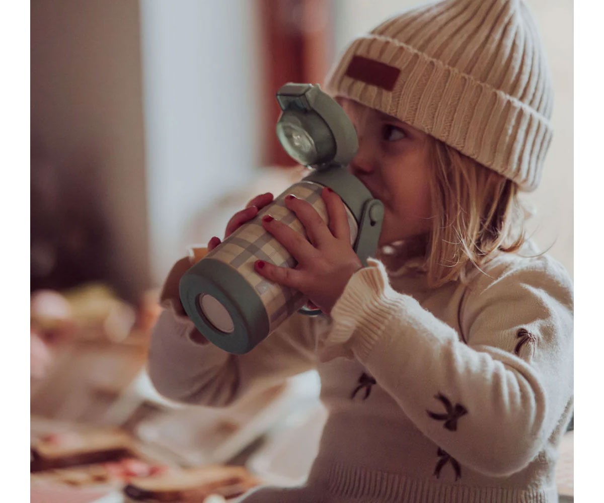 Gourde Isotherme en Acier Sip + Chug Fern Plaid 350 ml