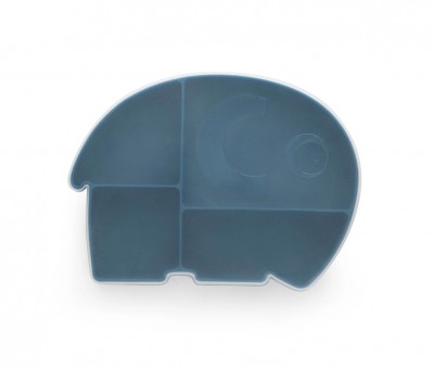 Plato de Silicona con Compartimentos y Tapa Fanto Nordic Blue