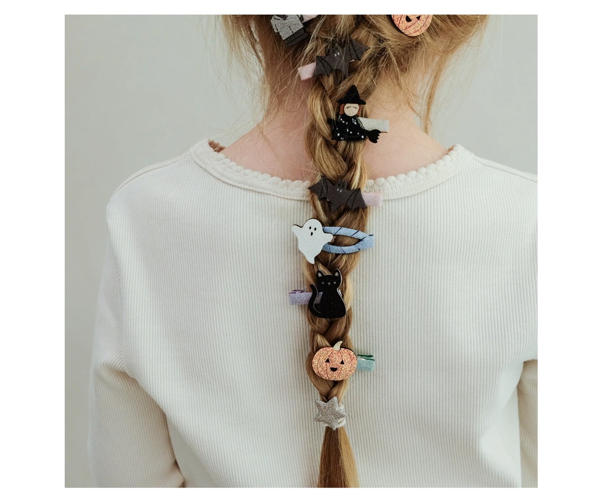 8 Mini Pinzas de Pelo Halloween