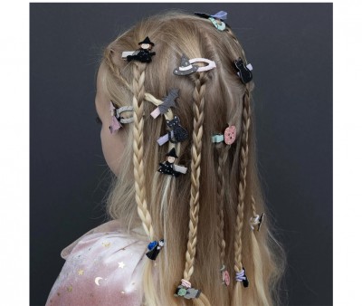 8 Mini Pinzas de Pelo Halloween