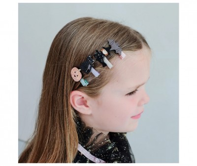 8 Mini Pinzas de Pelo Halloween