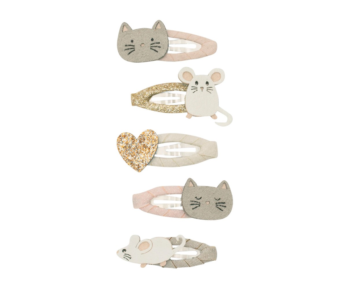 5 mini clipes Clic Clasc Cat & Mouse