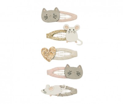 5 mini clipes Clic Clasc Cat & Mouse
