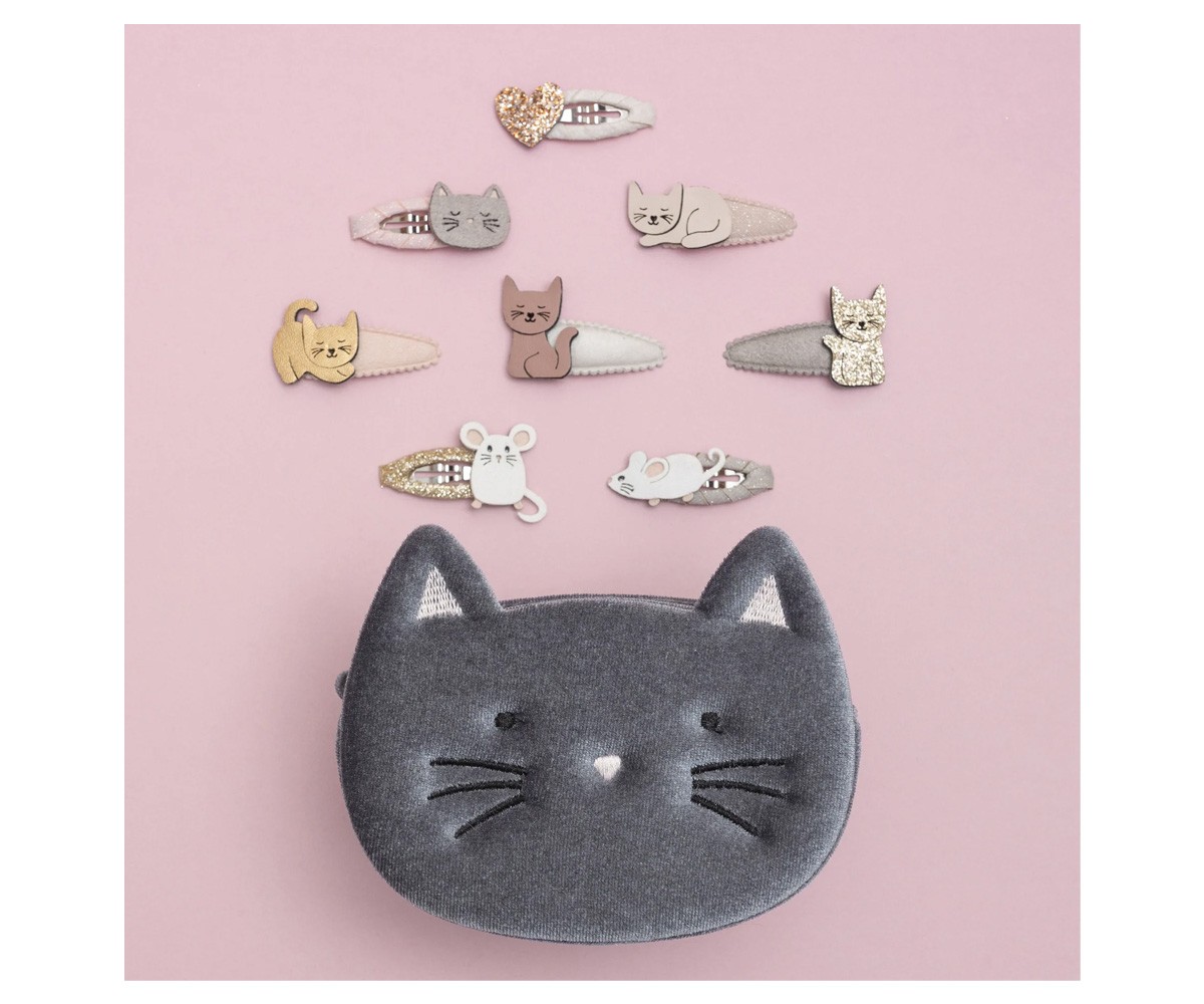 5 Mini Clips Clic Clasc Cat & Mouse