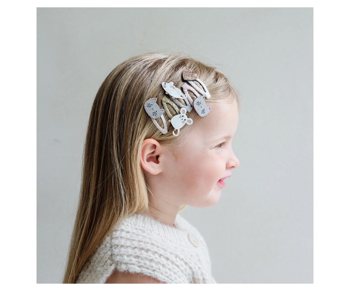 5 Mini Clips Clic Clasc Cat & Mouse