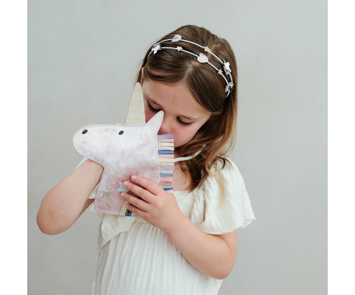 Diadema Doble Celeste Unicorn Alice